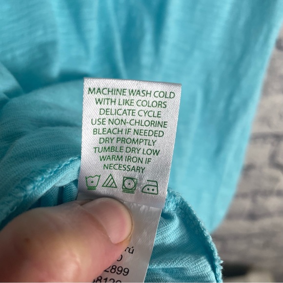 Lilly Pulitzer Wynne 100% Pima Cotton Off Shoulder Ruffle Top Blue Small - Picture 13 of 16